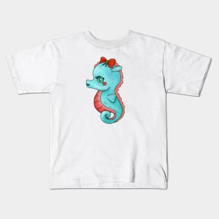 Kawaii Seahorse Kids T-Shirt